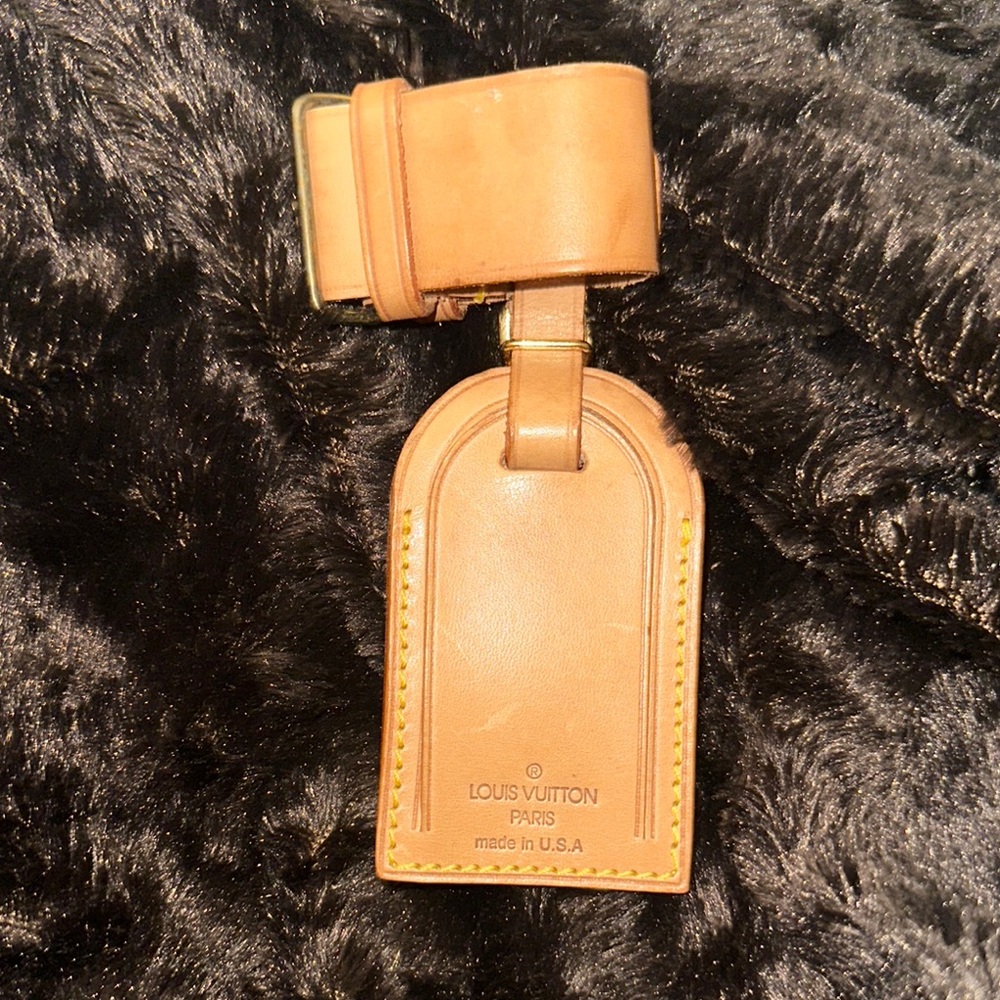 Louis Vuitton Brown Leather Travel Tag